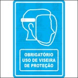 Obrigatório o uso de viseira de proteção